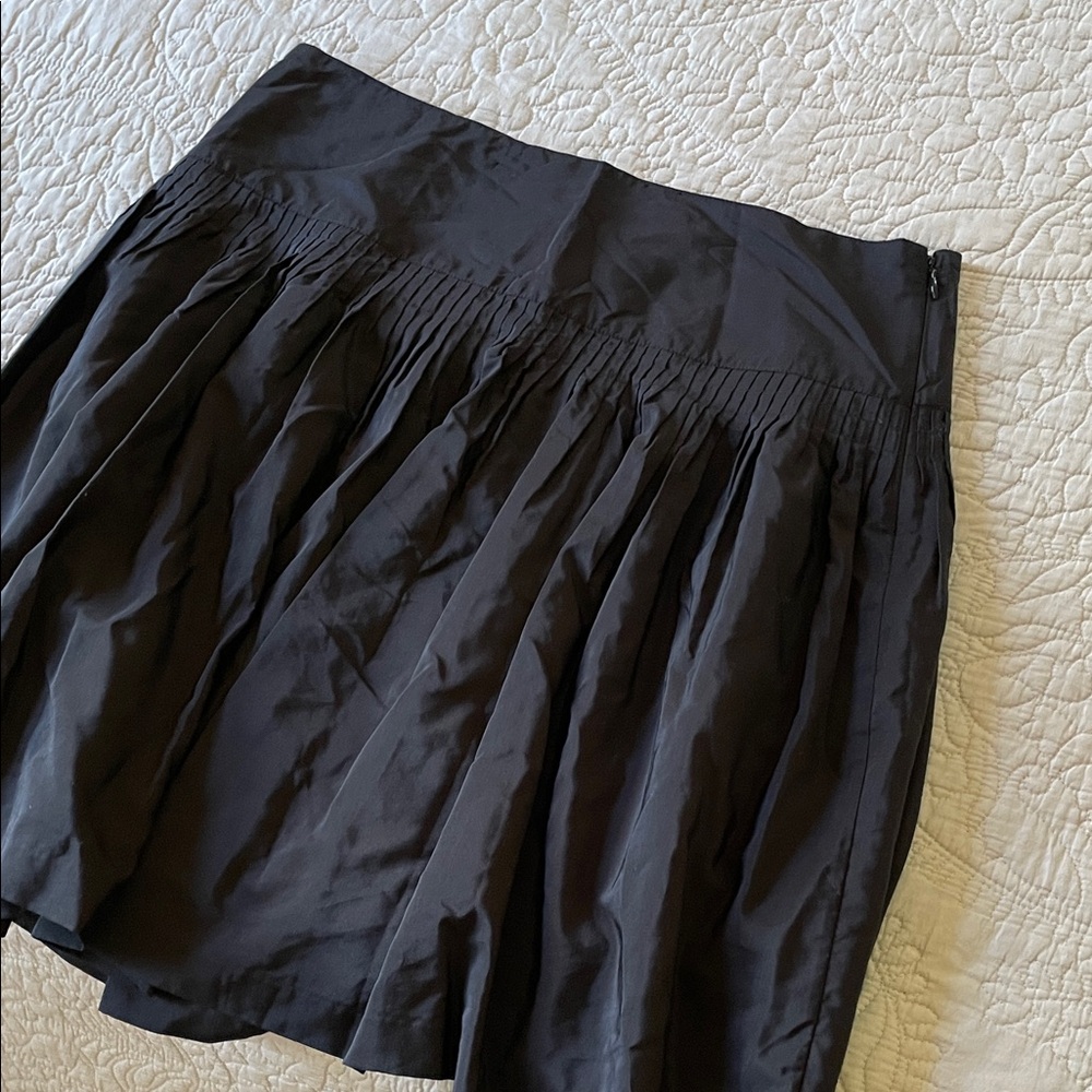 Vintage GAP Black Mini Skirt Silk/Cotton Size 8/ Medium - Picture 5 of 9